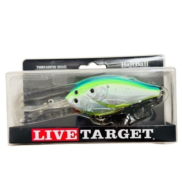 Threadfin Shad CB,DD, Metallic Citrus Shad  LIVETARGET-LURES TDD90D823 - Picture 1 of 7